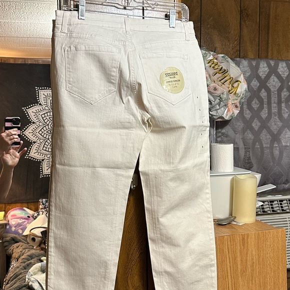 NWT Vintage America White Crops - Picture 4 of 8